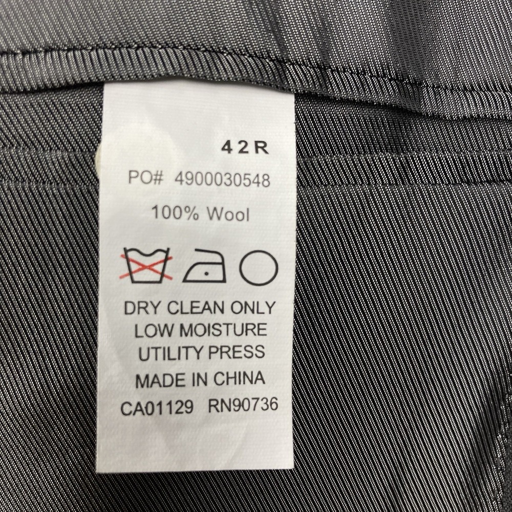 Calvin Klein Men Suit Jacket Blazer 42R 100%Wool Gray E081149 - Picture 8 of 8